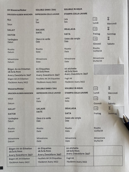 "Print" wasserauflösbar 48.5x16.9mm für PC-Drucker