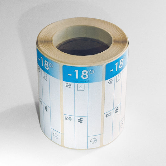Etikette TK blau -18°C